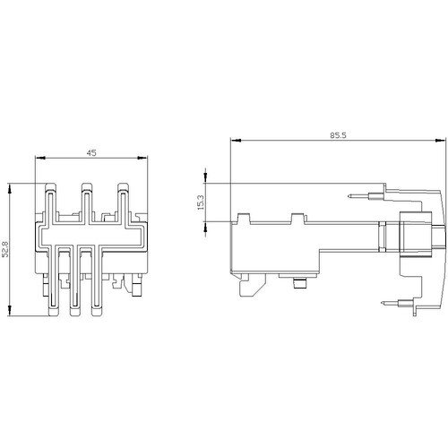 3RA2911-2AA00 SIEMENS Verbindungsbau. für 3RV2011 und 3RT201 Produktbild Additional View 1 L