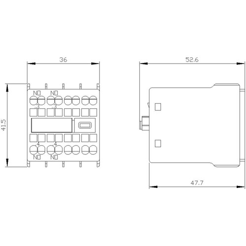 3RH2911-2HA20 SIEMENS Hilfsschalterblock 2S Produktbild Additional View 2 L