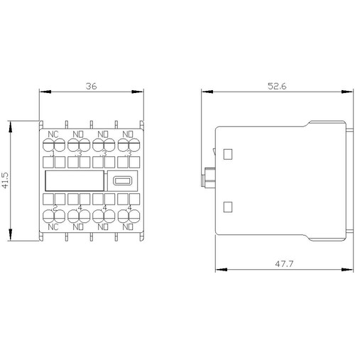 3RH2911-2HA31 SIEMENS Hilfsschalterblock 3S+1OE Produktbild Additional View 2 L