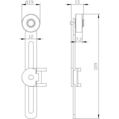 3SE5000-0AA50 SIEMENS längenv. Schwenk- Hebel, metall für 3SE51/52 Produktbild Additional View 1 L