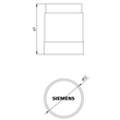 8WD4220-5BD SIEMENS Signalsäule Durchm. 50mm, Blinklichtelement LED gelb Produktbild Additional View 2 S