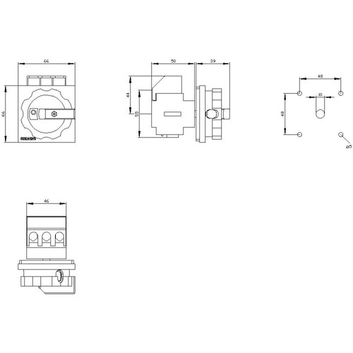 3LD2203-0TK51 SIEMENS Hauptschalter 32A/690V 400V/11,5kW Produktbild Additional View 2 L