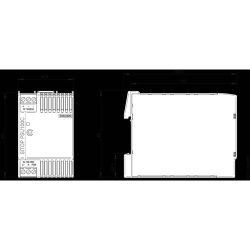 6EP1322-5BA10 SIEMENS SITOP PSU100C 12V/6,5A Produktbild Additional View 2 L