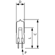 871150040981250 PHILIPS-LICHT Projektor- Lampe 7023 100W GY6.35 12V 1CT/10X10F Produktbild Additional View 1 S