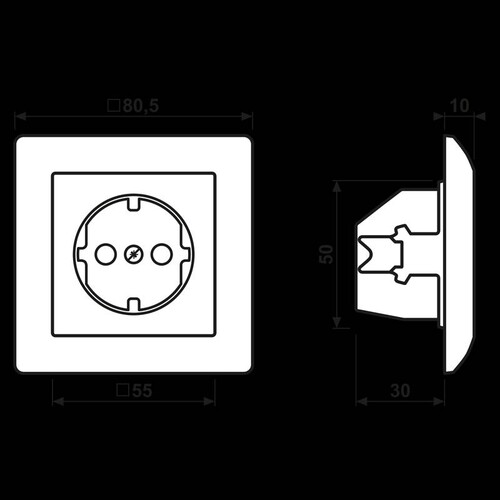AS1520KI JUNG Schuko-Steckdose KI 1-fach, weiß, glänzend Produktbild Additional View 1 L