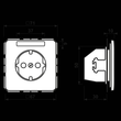 CD1520BFKINAGR JUNG Schuko-Steckdose KI +Schriftfeld, 1-fach, grau, glänzend Produktbild Additional View 1 S