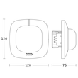 000349 STEINEL IR Quattro COM1 Präsenz- melder, weiß Produktbild Additional View 1 S