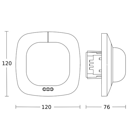 000349 STEINEL IR Quattro COM1 Präsenz- melder, weiß Produktbild Additional View 1 L