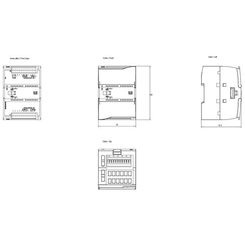 6ES7226-6DA32-0XB0   Siemens Simatic S7-1200, RELAISAUSGABE SM1226 4X24VDC 2A Produktbild Additional View 2 L