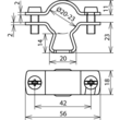 275252 Dehn Leitungshalter für HVI-/CUI Leitungen D20-23mm+Langloch10x5,5mm Niro Produktbild Additional View 1 S