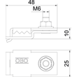 6016696 OBO VEK-GRM 4.8 FS Erdungsklemme Produktbild Additional View 1 S