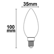 112437 ISOLED LED Kerze Filament E14 2W 170lm 2700K klar warmweiß dimmbarEEI:A++ Produktbild Additional View 2 S