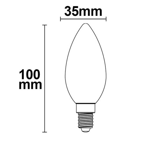 112439 ISOLED LED Kerze Filament E14 2W 165lm 2700K matt warmweiß dimmbarEEI:A++ Produktbild Additional View 2 L