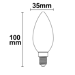 112440 ISOLED LED Kerze Filament E14 4W 335lm 2700K matt warmweiß dimmbarEEI:A++ Produktbild 1 S