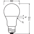 326842 Osram VALUE LED CLA60 9,5W/827 230V FR E27 806lm Produktbild Additional View 4 S