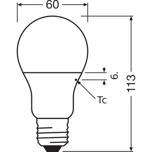 326842 Osram VALUE LED CLA60 9,5W/827 230V FR E27 806lm Produktbild Additional View 4 L