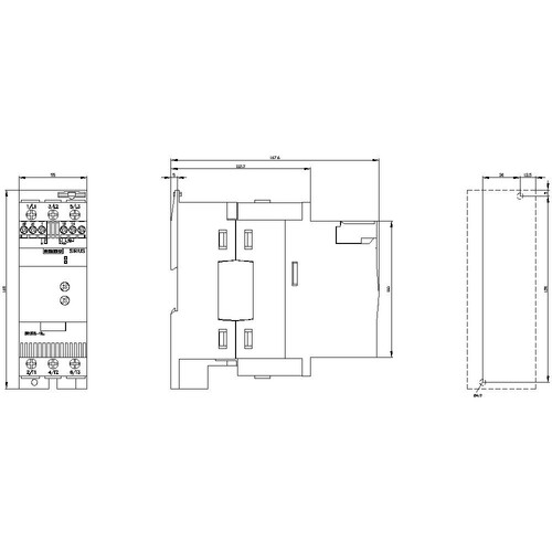 3RW3037-1BB14 SIEMENS Sirius Sanftstart S2 63A, 30kW/400V AC 200-480V Produktbild Additional View 2 L