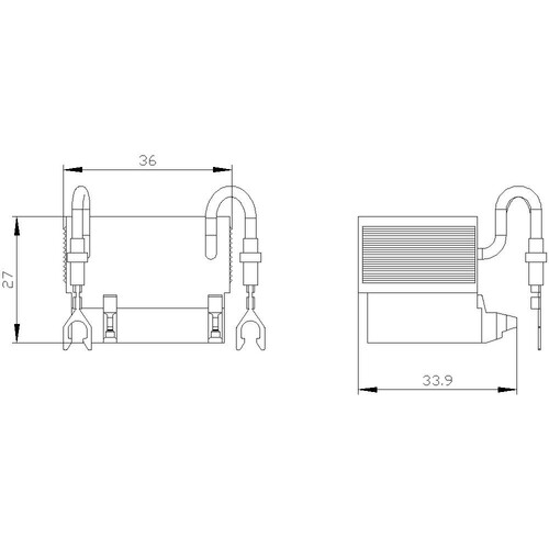 3RT1956-1CD00 Siemens UEBERSPANNUNGSBEGR /RC-GLIED FUER SCHUETZE BGR. S6/S10/S12 Produktbild Additional View 2 L