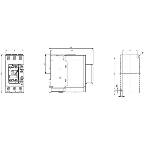 3RT2036-1AP00 Siemens Schütz Gr.S2 22kW 51A 230VAC 1S+1Ö HK Produktbild Additional View 2 L