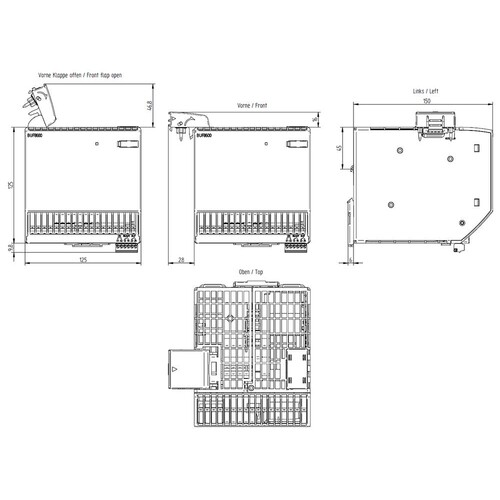 6EP4295-8HB00-0XY0 SIEMENS SITOP BUF8600 10S Puffermodul f. PSU8600 Produktbild Additional View 2 L