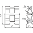 308130 DEHN DC BK 6 RD10 Stblank DEHNclip Bewehrungsklemme Produktbild Additional View 2 S