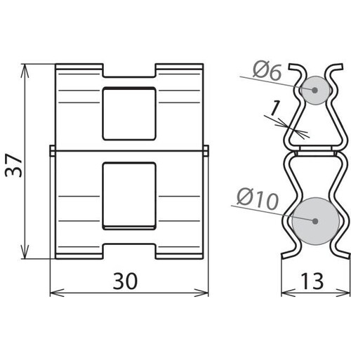 308130 DEHN DC BK 6 RD10 Stblank DEHNclip Bewehrungsklemme Produktbild Additional View 2 L