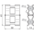 308132 DEHN DC BK 10 RD10 STBLANK DEHNclip Bewehrungsklemme Produktbild Additional View 1 S