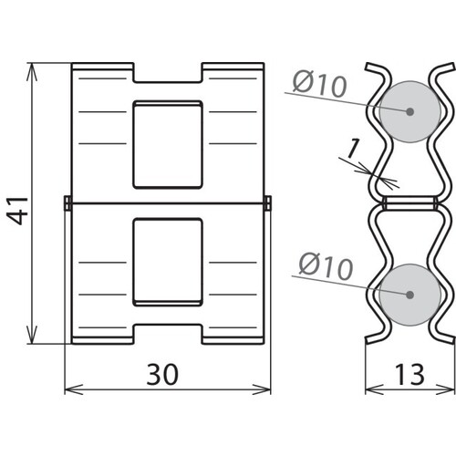 308132 DEHN DC BK 10 RD10 STBLANK DEHNclip Bewehrungsklemme Produktbild Additional View 1 L