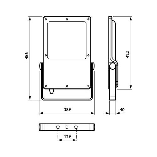 09639700 Philips CoreLine Tempo BVP130 LED260/740 A LED Scheinw. 26000lm 243W Produktbild Additional View 3 L