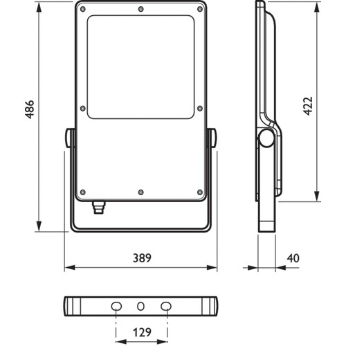 09641000 Philips CoreLine Tempo BVP130 LED160/740 A LED Scheinw. 16000lm 139W Produktbild Additional View 3 L