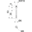 3498264 Obo Brandschutz-Schraubanker M6 MMS-plusST 6x55mm, Sechskant SW10 m Produktbild Additional View 1 S