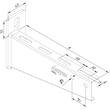 14989 Trayco WB25-0600-DG Wandausleger 600 Produktbild