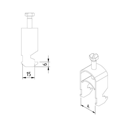 16473 Trayco CL-CCI15-36-DGKabelleiter Kabelklammer Produktbild Additional View 2 L