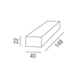 43LED/65T Leuchtwurm Netzteil IP66 24V max. 30W 148x40x22 Produktbild Additional View 1 S