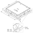 17243 Trayco FS-BOX28-SQ-260-300-PG Unterflurdose Breite 300x300mm Höhe 28mm Produktbild Additional View 2 S