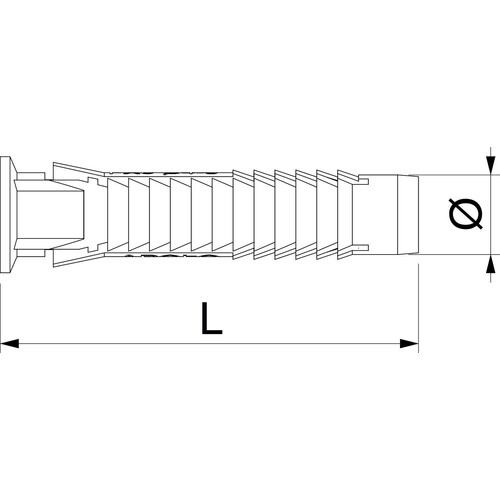 2347582 OBO 910 FX 6x30 Universaldübel 6x30mm Polyethylen lichtgrau Produktbild Additional View 1 L