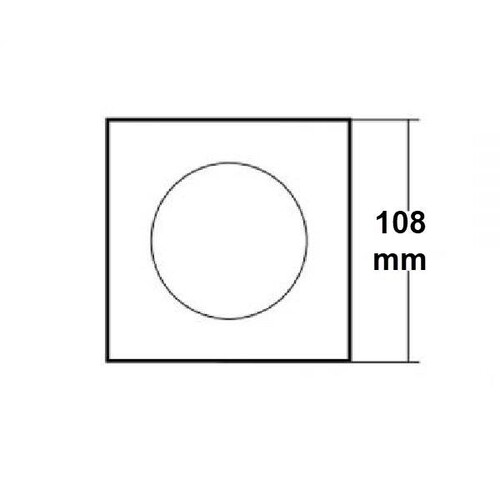 114920 Isoled Cover Aluminium quadrat. rückvers., sw, f. Einbaustrahler Sys-90 Produktbild Additional View 1 L