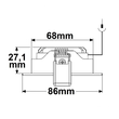 114889 Isoled LED Einbauleuchte Slim68 MiniAMP schwarz 9W, 24V DC, 3000K, dim. Produktbild Additional View 1 S