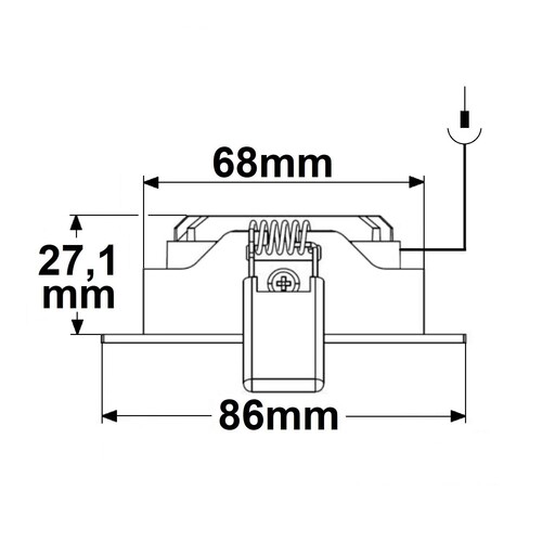 114889 Isoled LED Einbauleuchte Slim68 MiniAMP schwarz 9W, 24V DC, 3000K, dim. Produktbild Additional View 2 L