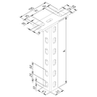 18882 Trayco P41-3W-0300-DG Hängestiel 300 3-seitige Perforation Produktbild