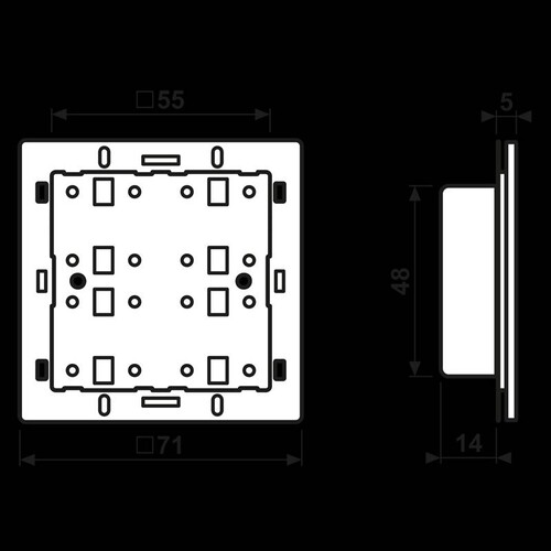 42911ST KNX Tastsensor Modul Universal 1fach Produktbild Additional View 1 L