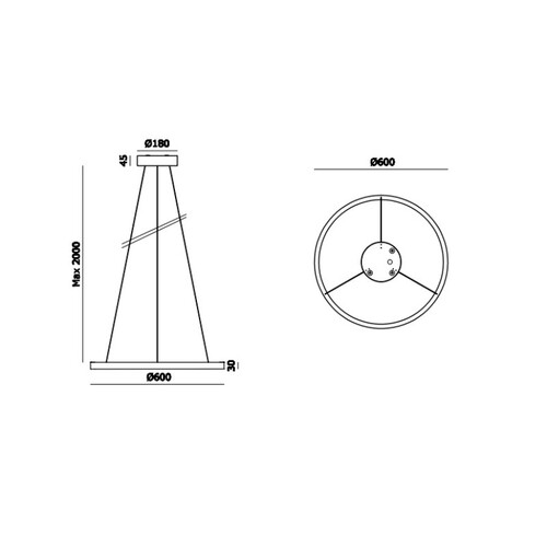 222-00073 Molto Luce PERFORA M PD Hängeleuchte Alu 900mA Dali 2 Produktbild Additional View 1 L