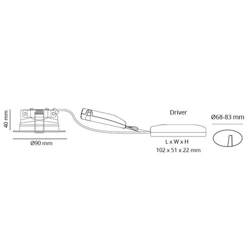 905237 SG Leuchten Junistar ECO Outdoor weiß,3000K,590lm Einbaustrahler Produktbild Additional View 2 L