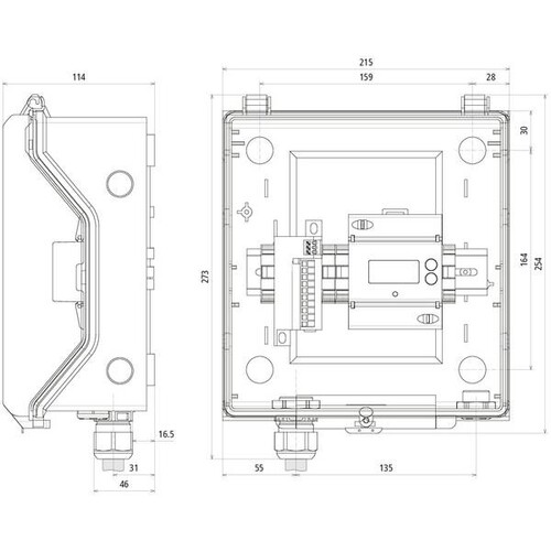 900903 Dehn Netzanschaltkasten Dehncube DCU EMOB 2 25 C Produktbild Additional View 3 L