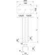 6339190 Obo US 7 K 110 FT U-Stiel mit Kopfplatte 1100MM Produktbild Additional View 1 S