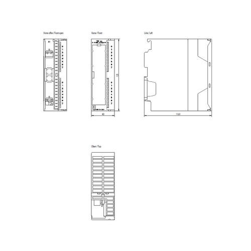 6ES7322-1HH01-0AA0 Siemens Simatic S7-300, Digitalausgabe SM322 Produktbild Additional View 1 L