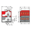 243-211 Wago EIB Busklemme 2-polig grau/rot Produktbild Additional View 1 S