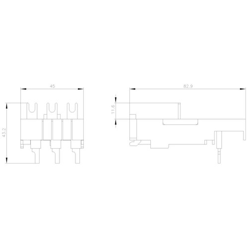 3RA2921-1BA00 SIEMENS Verbindungsbau- stein für 3RV2.2 und 3RT2.2 Produktbild Additional View 1 L