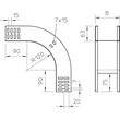 7007063 OBO RBV620FFS Vertikalbogen 90° 60X200 bandverzinkt Produktbild Additional View 1 S