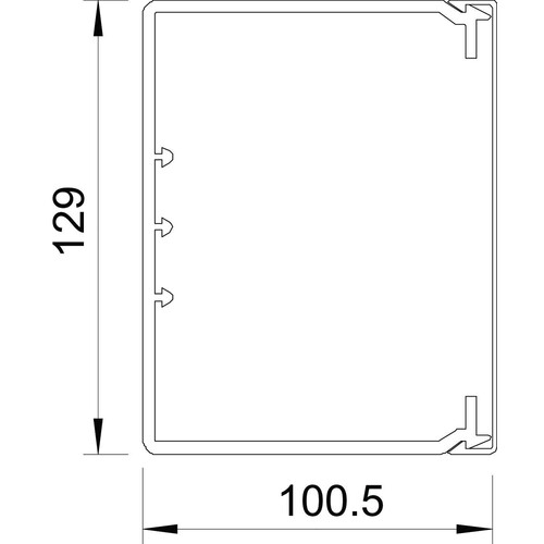 6191347 OBO Kabelkanal 100x130 Reinweiß Produktbild Additional View 1 L